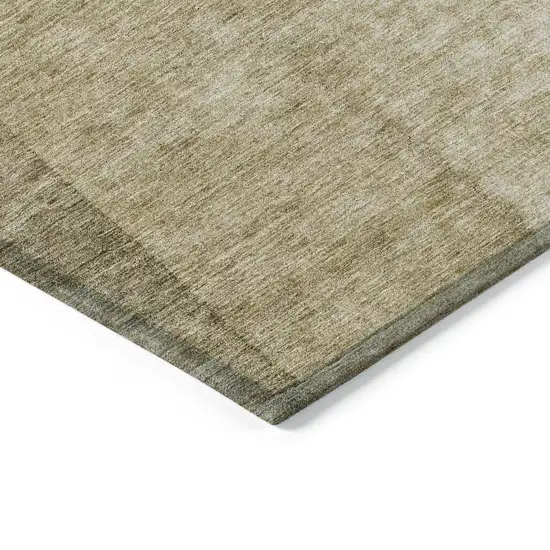 Taupe Beige And Ivory Ombre Washable Indoor Outdoor Area Rug Photo 3