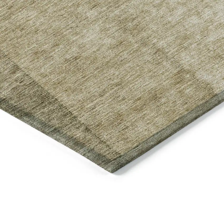 Taupe Beige And Ivory Ombre Washable Indoor Outdoor Area Rug Photo 3
