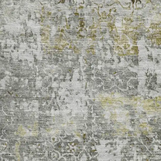 Taupe Beige And Ivory Oriental Washable Area Rug With UV Protection Photo 2