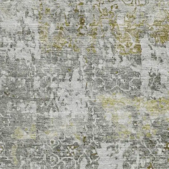 Taupe Beige And Ivory Oriental Washable Area Rug With UV Protection Photo 2