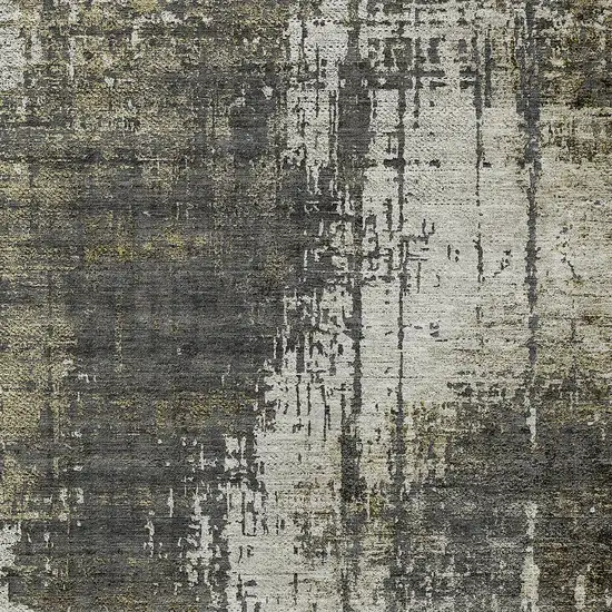 Taupe Beige And Olive Green Abstract Washable Indoor Outdoor Area Rug Photo 6