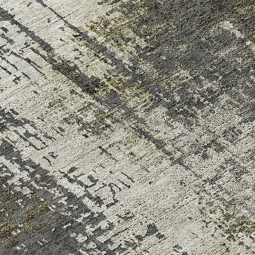 Taupe Beige And Olive Green Abstract Washable Indoor Outdoor Area Rug Photo 8