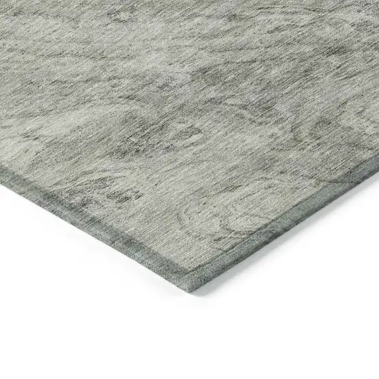 Taupe Beige And Tan Abstract Washable Indoor Outdoor Area Rug Photo 3