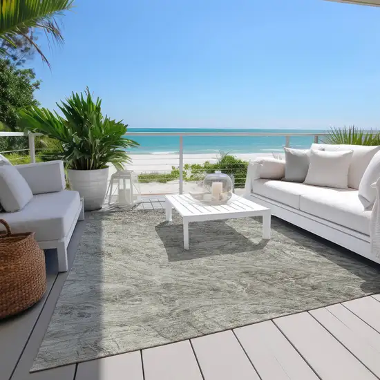 Taupe Beige And Tan Abstract Washable Indoor Outdoor Area Rug Photo 6