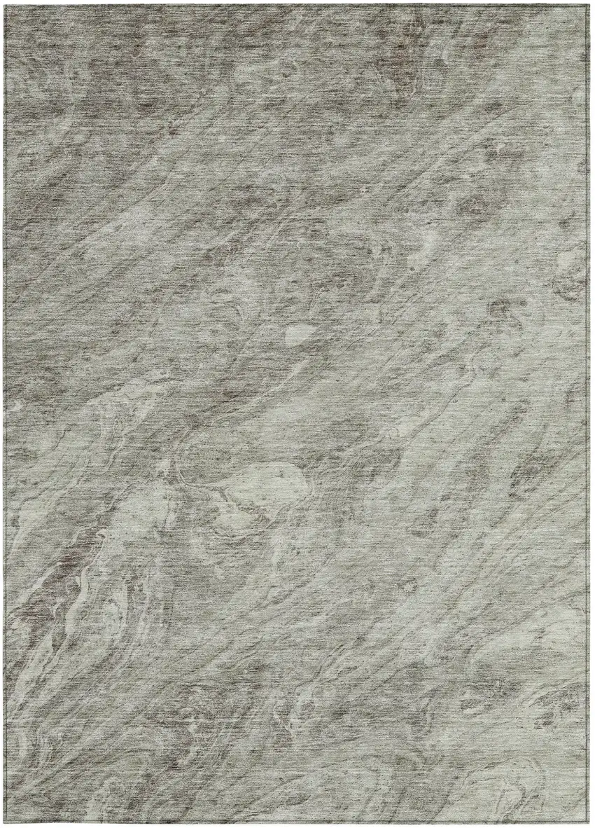 Taupe Beige And Tan Abstract Washable Indoor Outdoor Area Rug Photo 5
