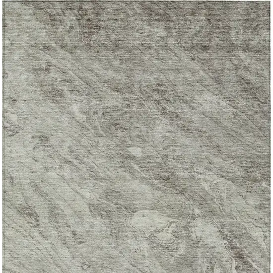 Taupe Beige And Tan Abstract Washable Indoor Outdoor Area Rug Photo 4