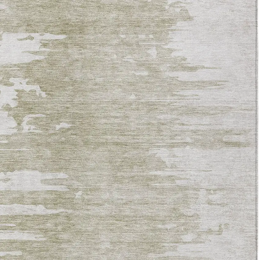 Taupe Beige And Tan Abstract Washable Indoor Outdoor Area Rug Photo 4