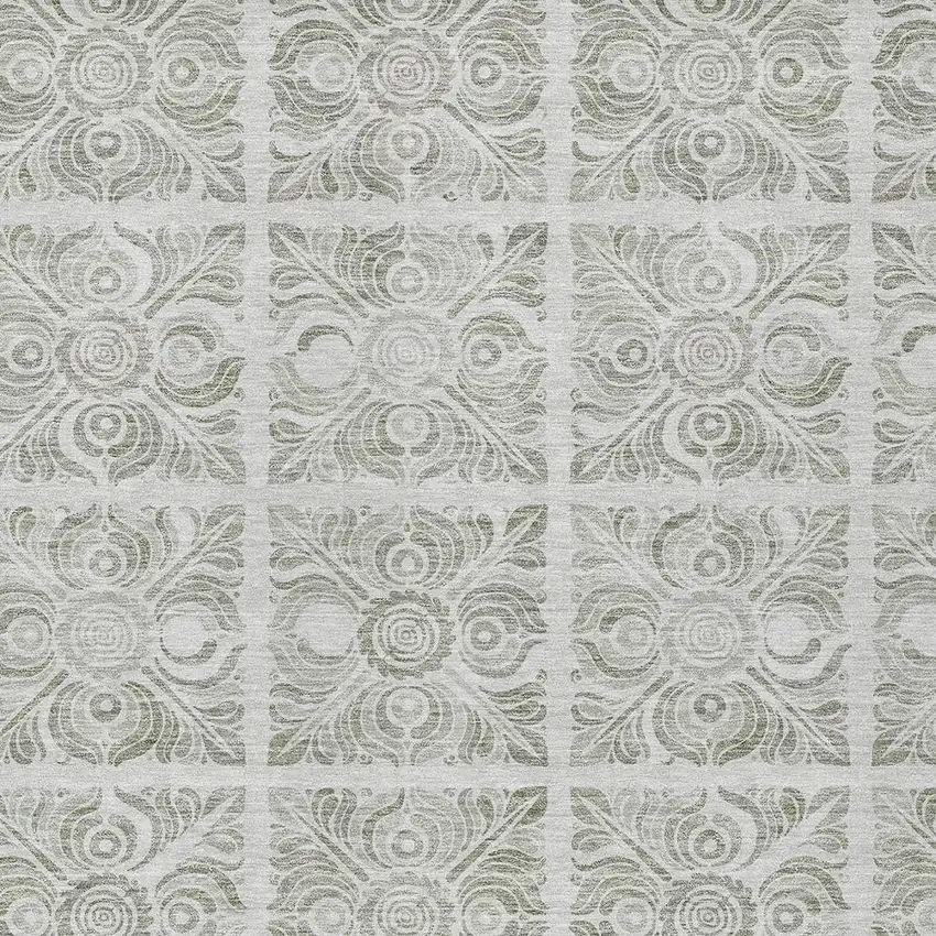 Taupe Beige And Tan Medallion Washable Indoor Outdoor Area Rug Photo 6