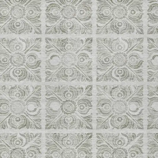 Taupe Beige And Tan Medallion Washable Indoor Outdoor Area Rug Photo 6