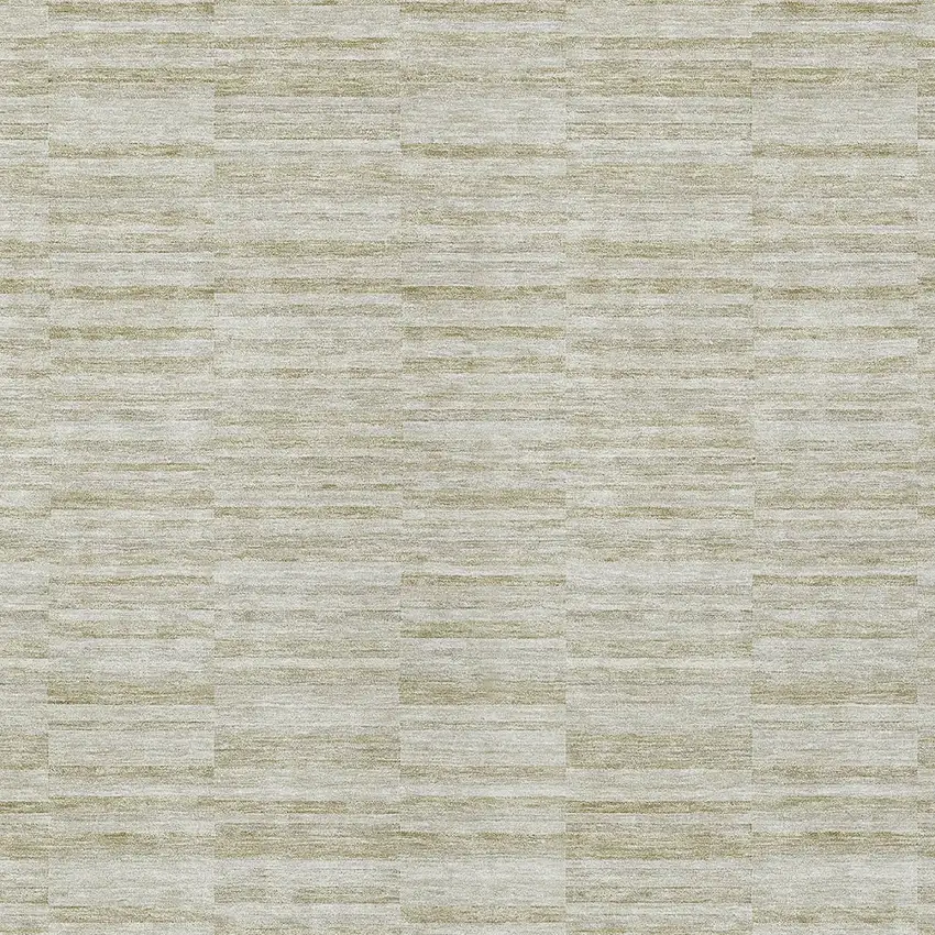 Taupe Beige And Tan Striped Washable Indoor Outdoor Area Rug Photo 6