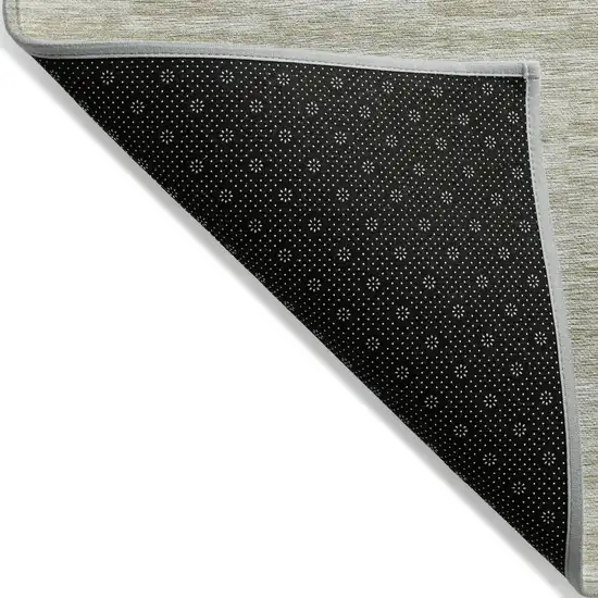 Taupe Beige And Tan Striped Washable Indoor Outdoor Area Rug Photo 4