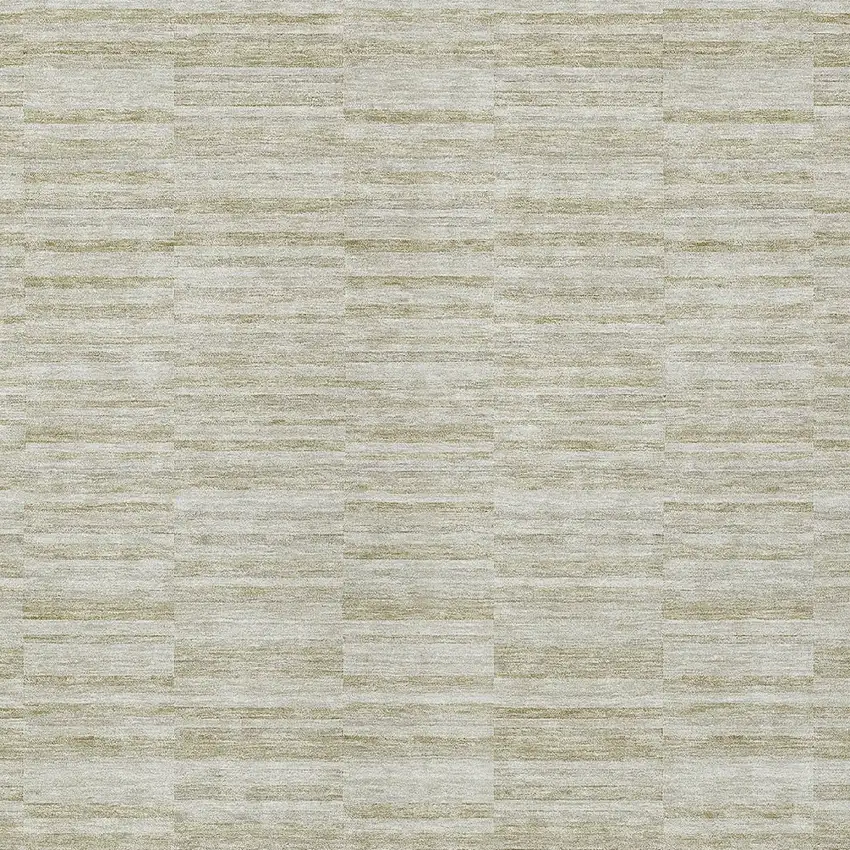 Taupe Beige And Tan Striped Washable Indoor Outdoor Area Rug Photo 6