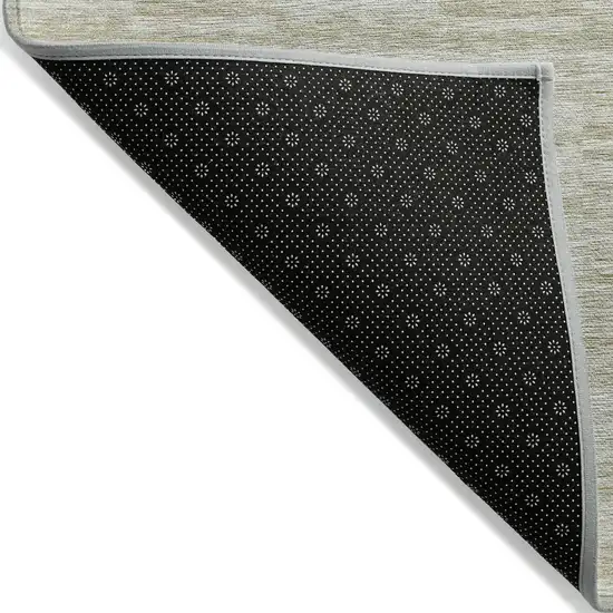 Taupe Beige And Tan Striped Washable Indoor Outdoor Area Rug Photo 4