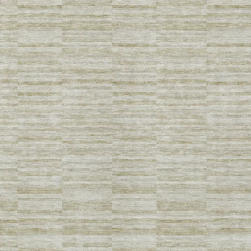 Taupe Beige And Tan Striped Washable Indoor Outdoor Area Rug Photo 6