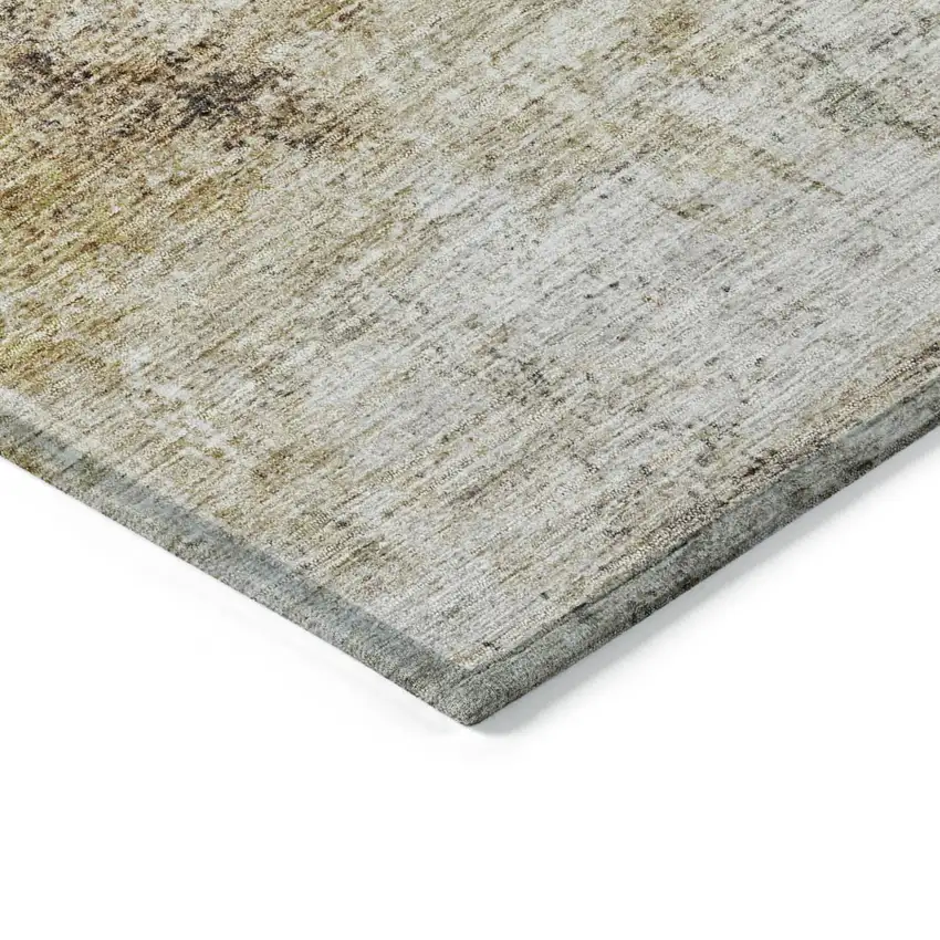 Taupe Black And Copper Abstract Washable Indoor Outdoor Area Rug Photo 5