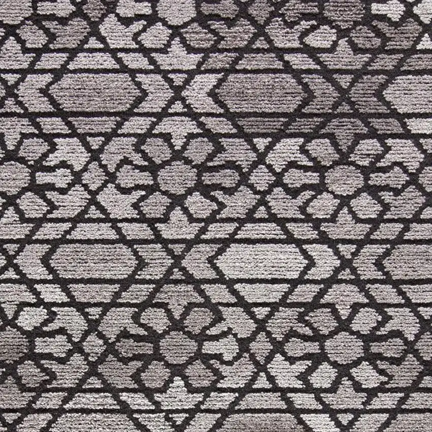 Black and Taupe Wool Paisley Hand Tufted Area Rug Photo 5