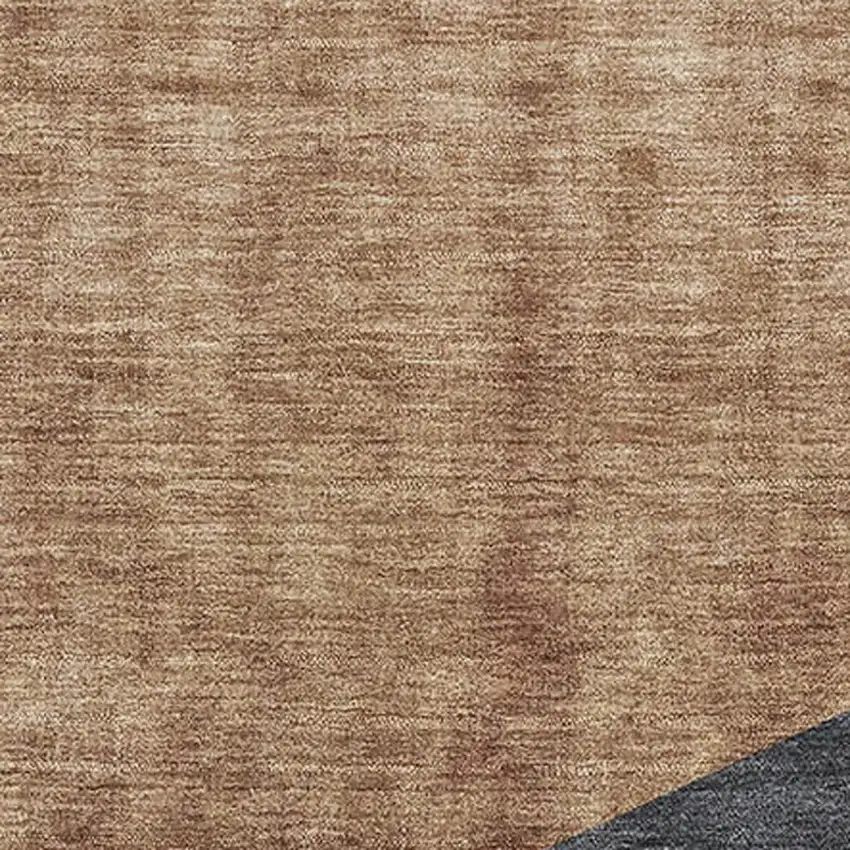 Taupe Blue And Beige Geometric Washable Area Rug With UV Protection Photo 4