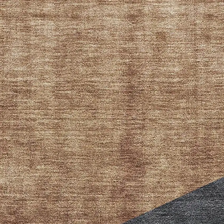 Taupe Blue And Beige Geometric Washable Area Rug With UV Protection Photo 5