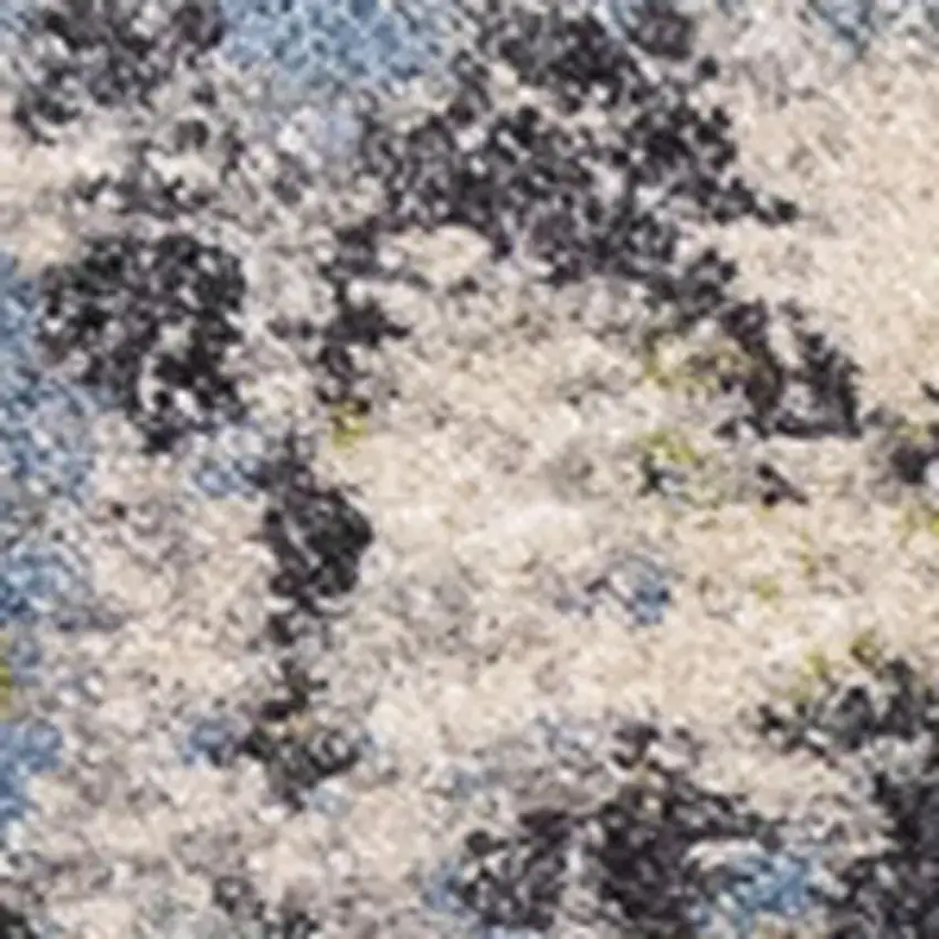 Taupe Blue And Copper Abstract Area Rug Photo 5