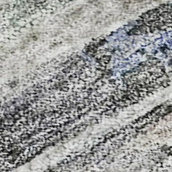 Taupe Blue And Gray Abstract Washable Area Rug With UV Protection Photo 2