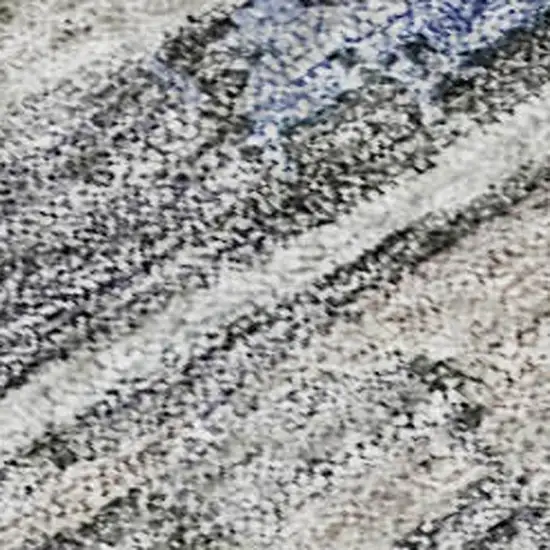 Taupe Blue And Gray Abstract Washable Area Rug With UV Protection Photo 2