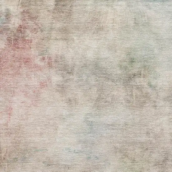 Taupe Blush And Teal Abstract Washable Area Rug With UV Protection Photo 3