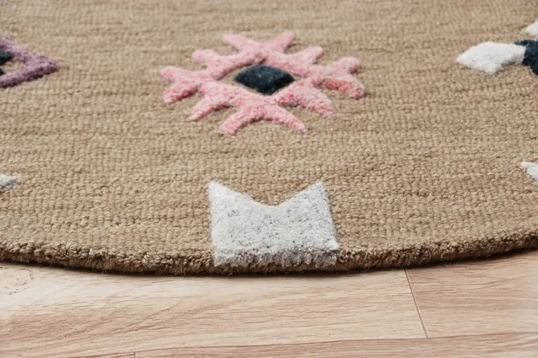 Taupe Boho Chic Motif Area Rug Photo 5