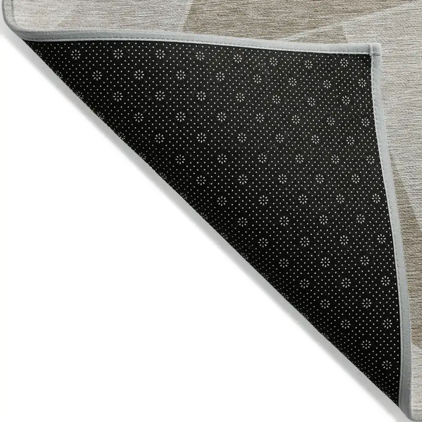 Taupe Brown And Beige Geometric Washable Indoor Outdoor Area Rug Photo 3