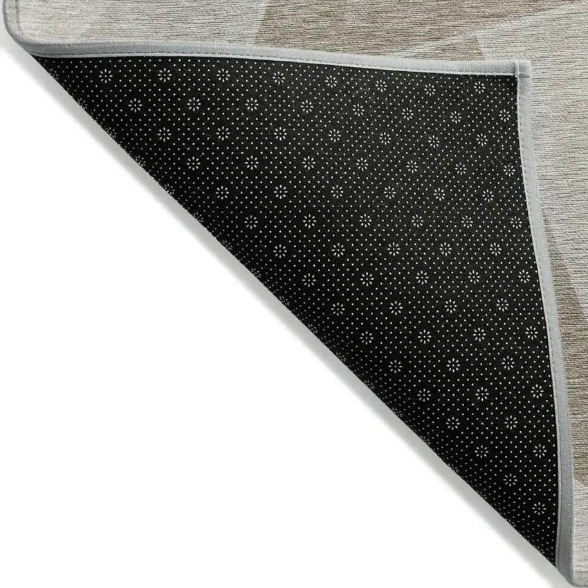Taupe Brown And Beige Geometric Washable Indoor Outdoor Area Rug Photo 3