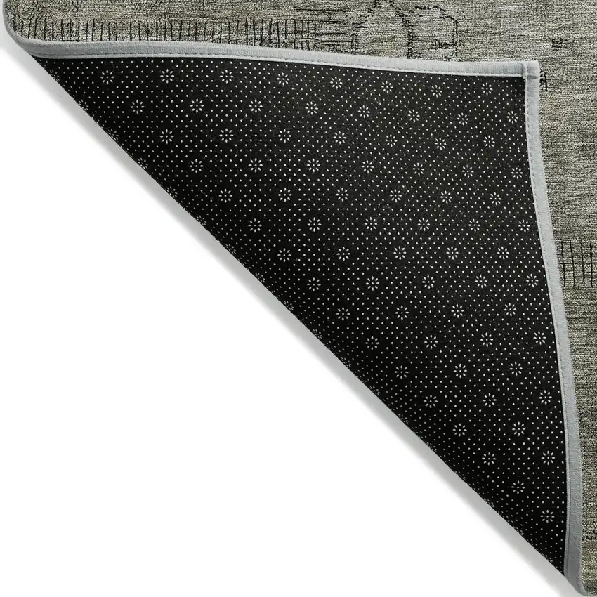 Taupe Brown And Beige Patchwork Washable Indoor Outdoor Area Rug Photo 5
