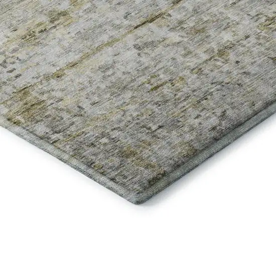 Taupe Brown And Beige Striped Washable Area Rug With UV Protection Photo 7