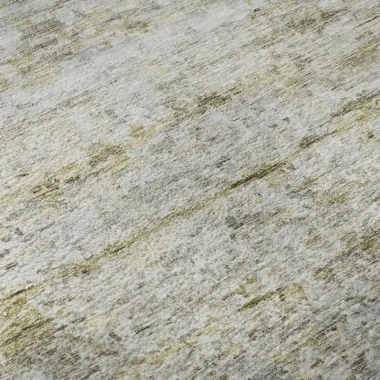 Taupe Brown And Beige Striped Washable Area Rug With UV Protection Photo 9