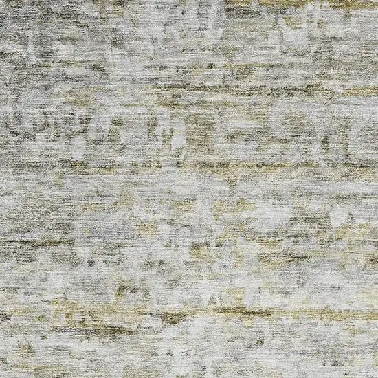 Taupe Brown And Beige Striped Washable Area Rug With UV Protection Photo 2