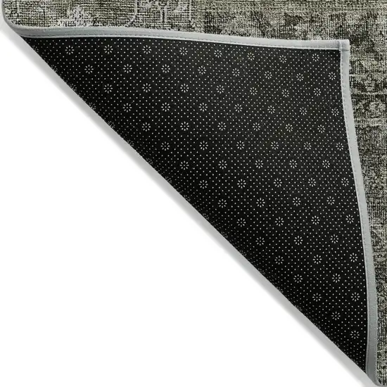 Taupe Brown And Charcoal Patchwork Washable Indoor Outdoor Area Rug Photo 4