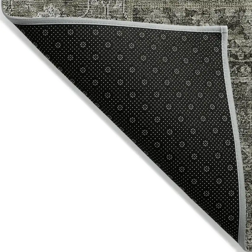 Taupe Brown And Charcoal Patchwork Washable Indoor Outdoor Area Rug Photo 4