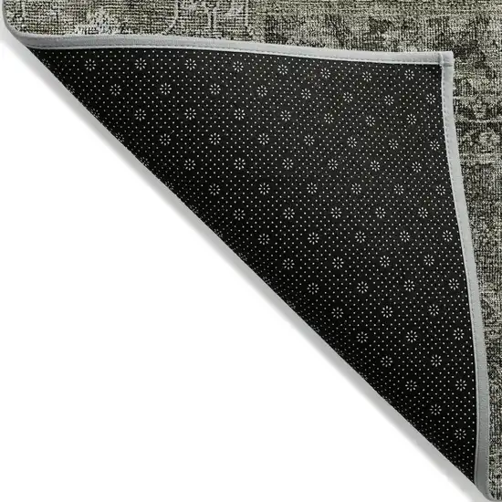 Taupe Brown And Charcoal Patchwork Washable Indoor Outdoor Area Rug Photo 4