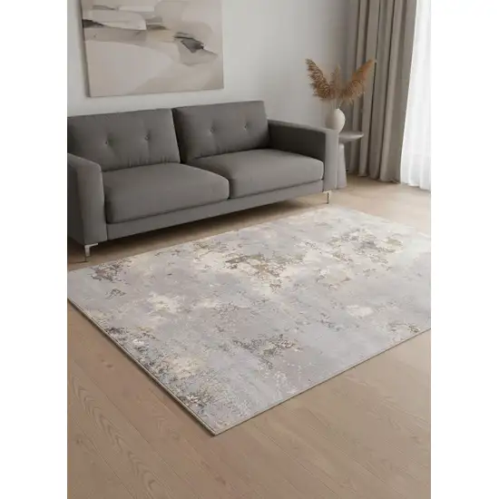 Taupe Brown And Gray Abstract Area Rug Photo 1