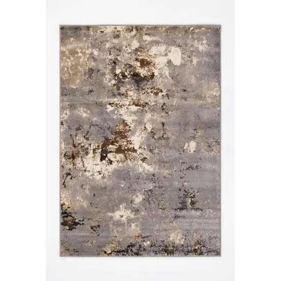 Taupe Brown And Gray Abstract Area Rug Photo 2