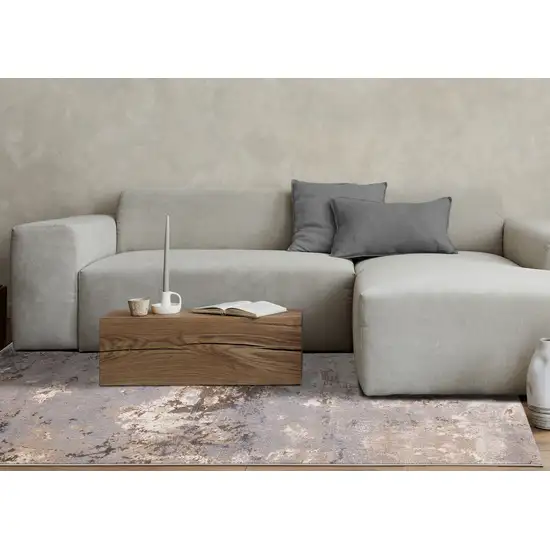 Taupe Brown And Gray Abstract Area Rug Photo 5