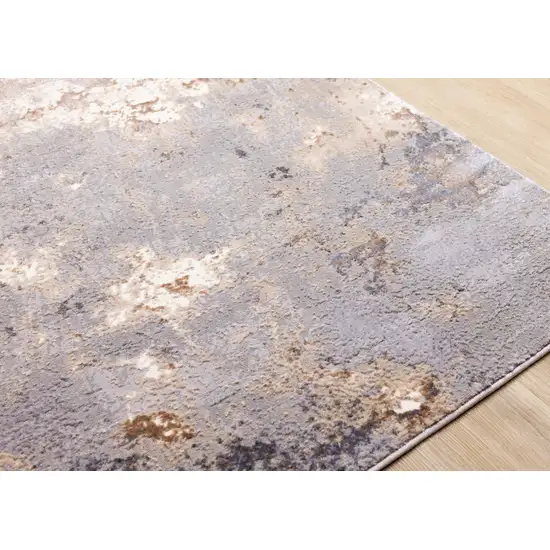 Taupe Brown And Gray Abstract Area Rug Photo 6