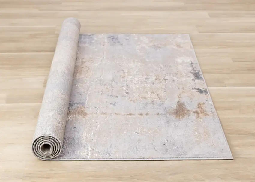 Taupe Brown And Gray Abstract Area Rug Photo 9