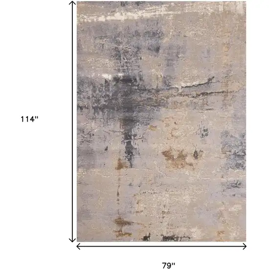 Taupe Brown And Gray Abstract Area Rug Photo 3