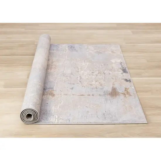 Taupe Brown And Gray Abstract Area Rug Photo 9