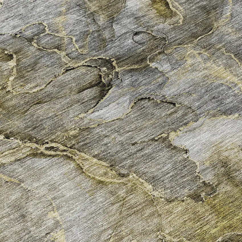 Taupe Brown And Gray Abstract Washable Indoor Outdoor Area Rug Photo 5