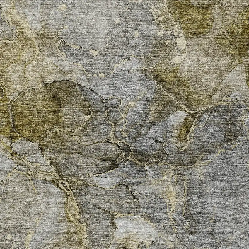 Taupe Brown And Gray Abstract Washable Indoor Outdoor Area Rug Photo 6