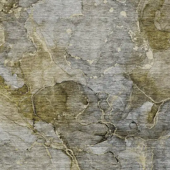 Taupe Brown And Gray Abstract Washable Indoor Outdoor Area Rug Photo 6