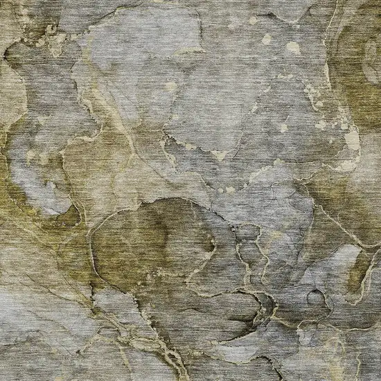 Taupe Brown And Gray Abstract Washable Indoor Outdoor Area Rug Photo 6