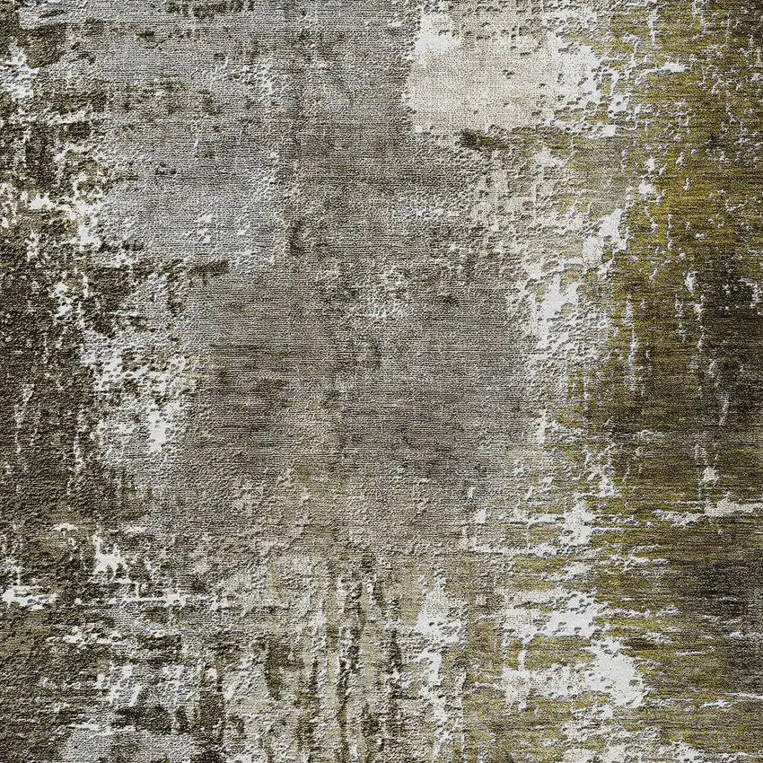 Taupe Brown And Gray Abstract Washable Indoor Outdoor Area Rug Photo 5