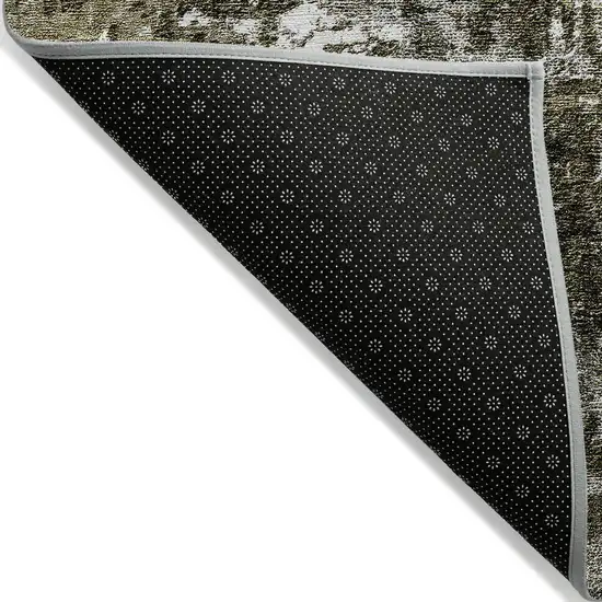 Taupe Brown And Gray Abstract Washable Indoor Outdoor Area Rug Photo 2