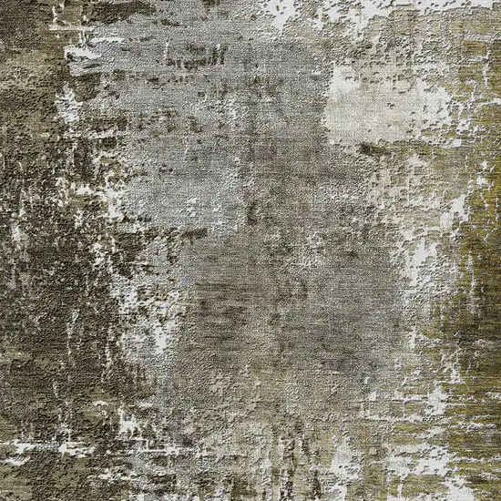 Taupe Brown And Gray Abstract Washable Indoor Outdoor Area Rug Photo 5